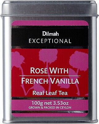 Exceptional Rose With French Vanilla Real Leaf Tea 100G Tin - Dilmah