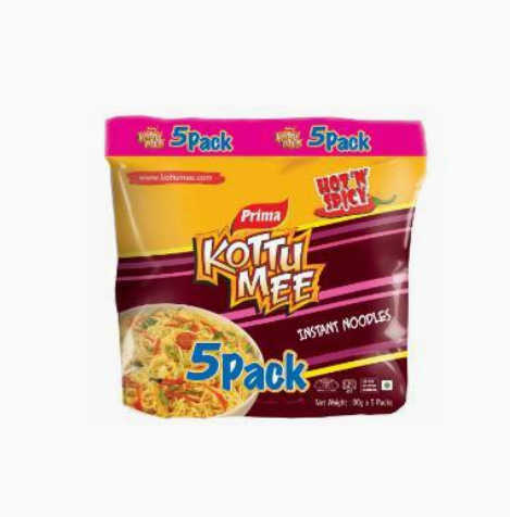 Kottu Mee Promo Pack Hot & Spicy 80G (5 Packs) - Prima
