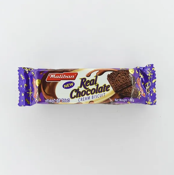 Real Chocolate Cream Biscuit 100G - Maliban