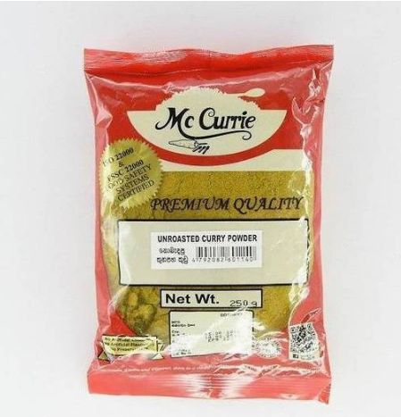 Unroasted Curry Powder 100G - Mccurrie