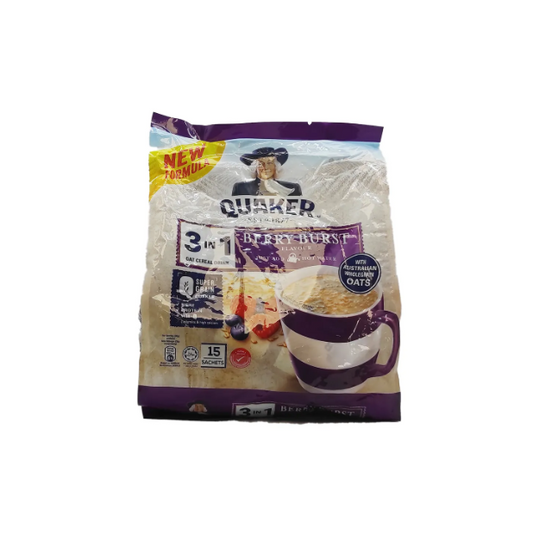 Burst Berry Cereal Drink 3In1 (30G X 15) - Quaker