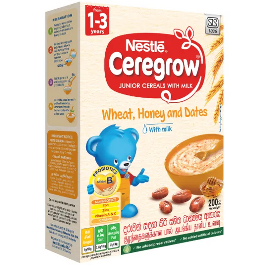 NestleCeregrow Cereal Wheat Honey & Dates 1-3Years 200G