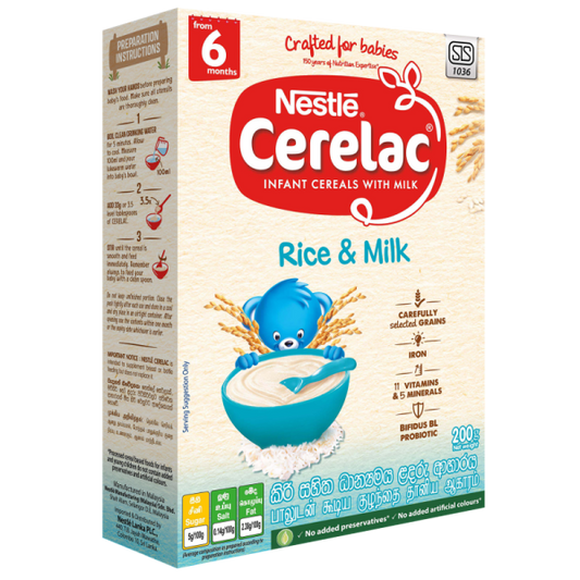 NestleCerelac Cereal Rice And Milk From 6 Months 200G-