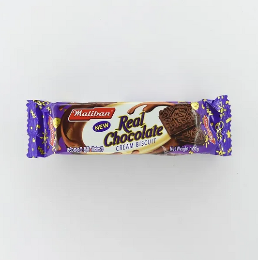 Real Chocolate Cream Biscuit 100G - Maliban